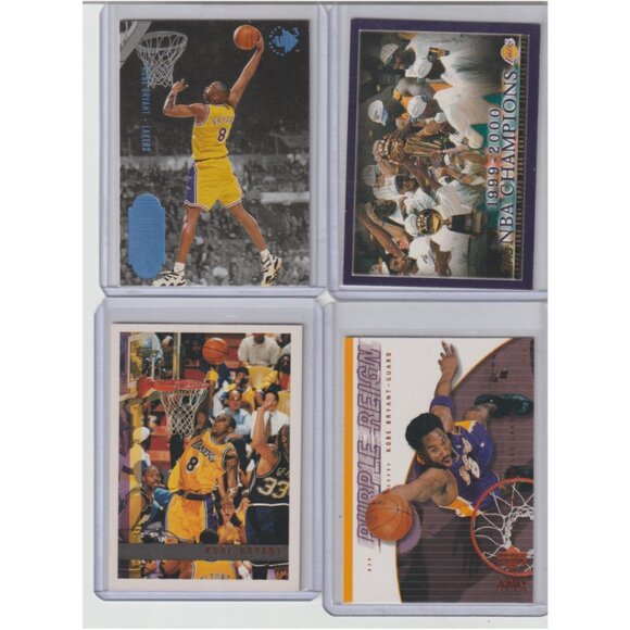 Kobe Bryant 4 Card Lot/Possible Rookies, Inserts, Chrome. KB7
